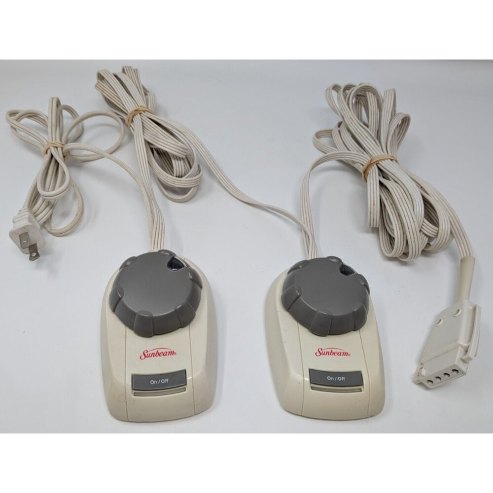 Sunbeam PAC-322 J85KQP Dual Electric Blanket Controller 4 Prong Tested Working